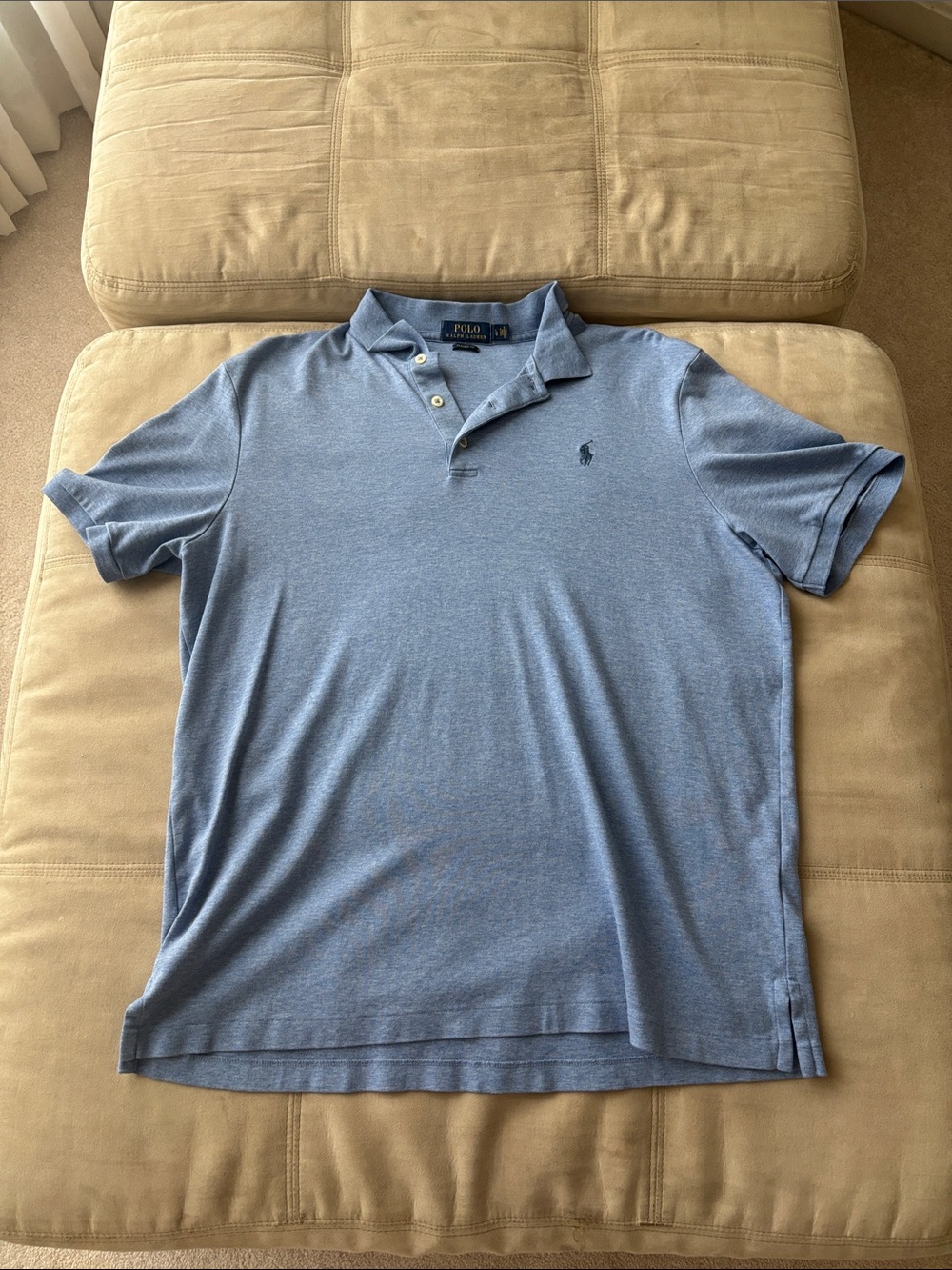 Ralph Lauren Heather Blue Short-Sleeve Polo